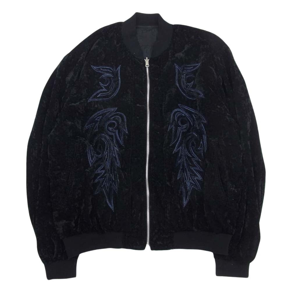 TOGA トーガ 22AW TV22-FC329 VIRILIS ビリリース VELVET BLOUSON ベルベット ブルゾン MA-1 ブラック系 46【中古】