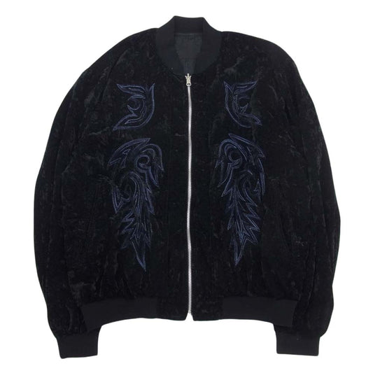TOGA トーガ 22AW TV22-FC329 VIRILIS ビリリース VELVET BLOUSON ベルベット ブルゾン MA-1 ブラック系 46【中古】
