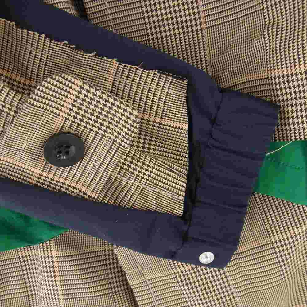 Sacai サカイ 19SS 19-01889M ドッキング チェック切替 ステンカラー