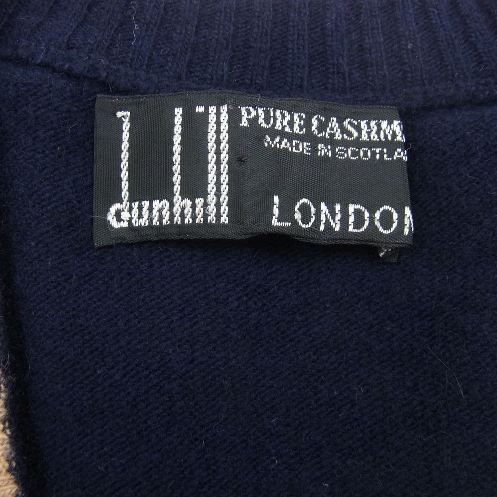 美品◆dunhill ダンヒル Vネック カシミヤ100％ 長袖 ニット/セーター レッド S スコットランド製 メンズ 正規品