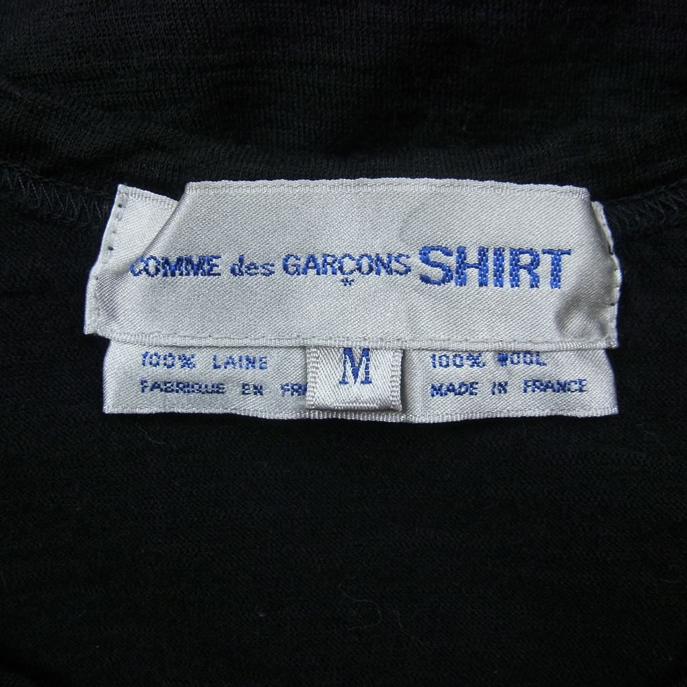 コムデギャルソンシャツ FW09209 フランス製 製品加工 ウール パッチワーク ニット ブラック系 M【中古】
