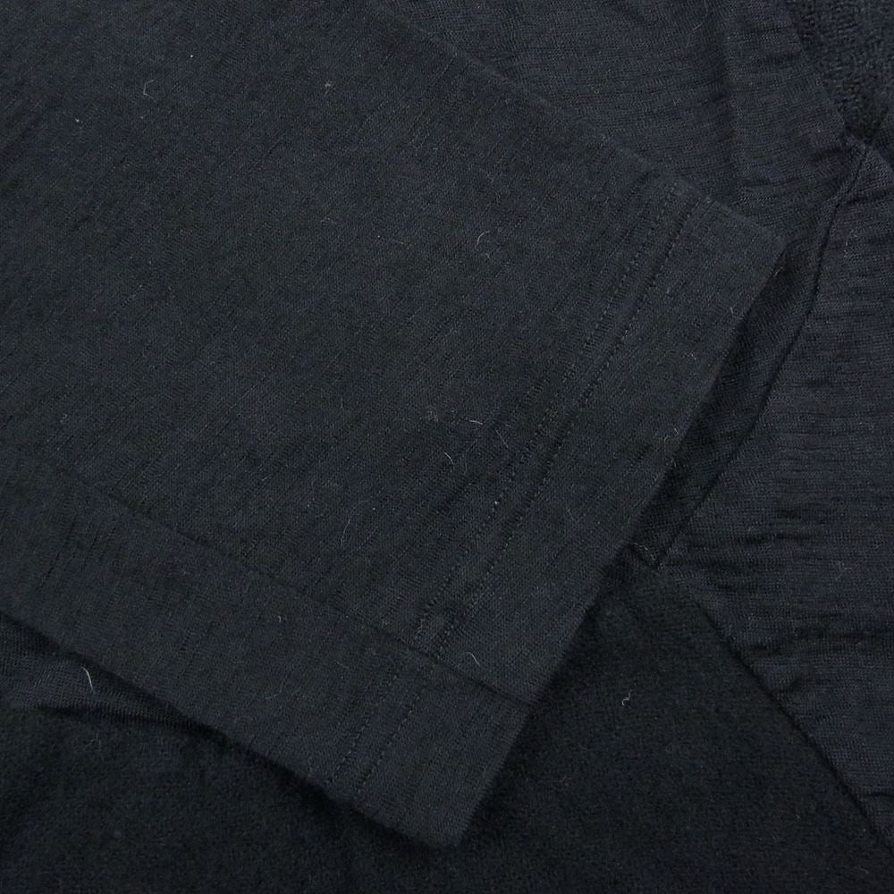 コムデギャルソンシャツ FW09209 フランス製 製品加工 ウール パッチワーク ニット ブラック系 M【中古】