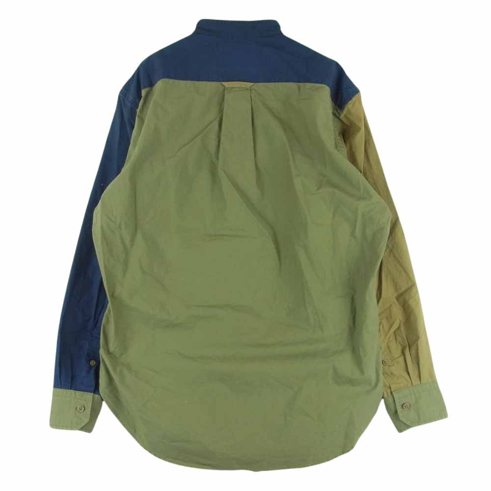 MACKINTOSH PHILOSOPHY マッキントッシュフィロソフィー H1M19-424-46 Buckingham Bear バッキンガム ベア 刺繍 長袖 シャツ カーキ系 ベージュ系 ネイビー系 38【中古】