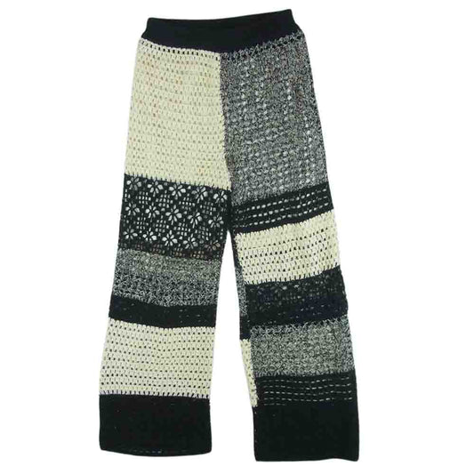 メゾンスペシャル 21231465320 Hand Multi Crochet Pants ハンド マルチ クロケット パンツ ベージュ系 ブラック系 グレー系 38【中古】