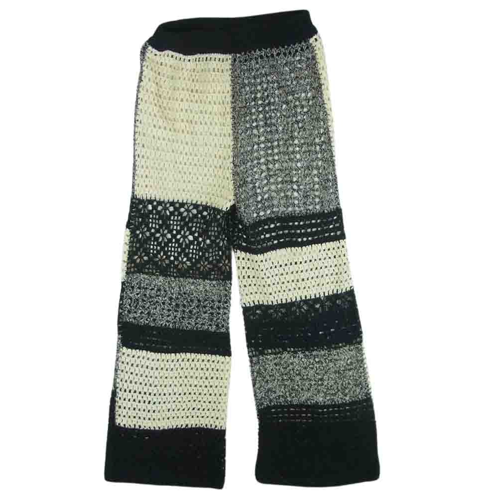 メゾンスペシャル 21231465320 Hand Multi Crochet Pants ハンド マルチ クロケット パンツ ベージュ系 ブラック系 グレー系 38【中古】