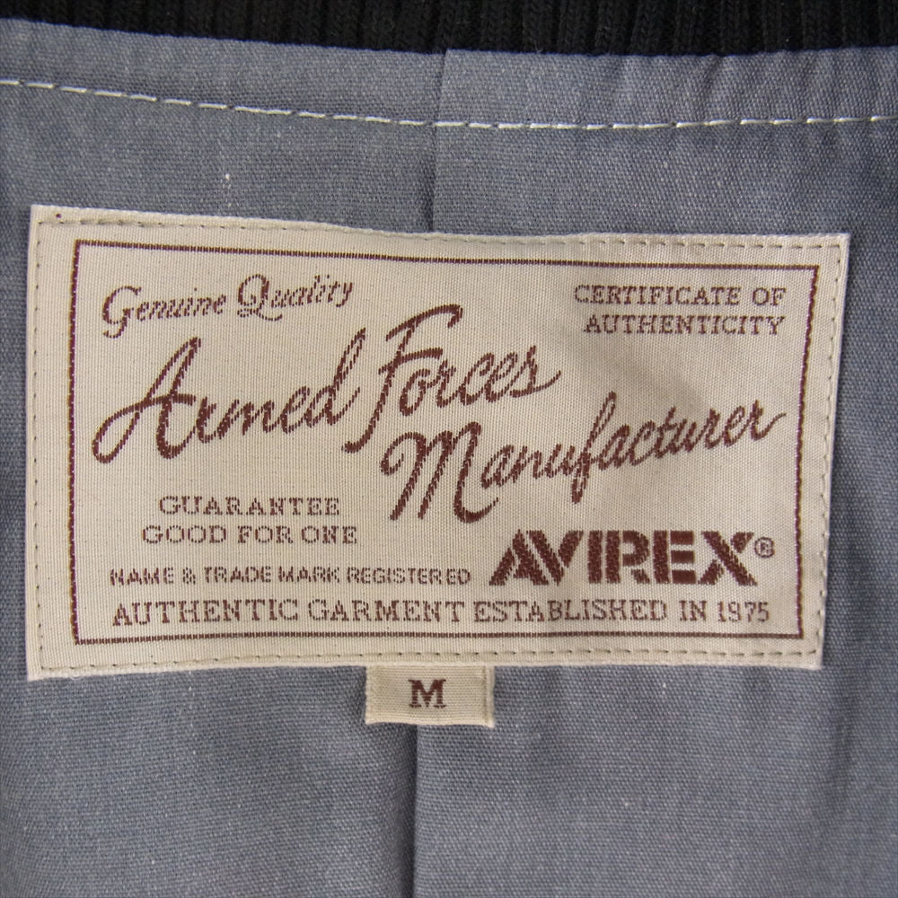 AVIREX アヴィレックス 6151075 MA-1 ラムレザーフライト ジャケット オフホワイト系 M【中古】