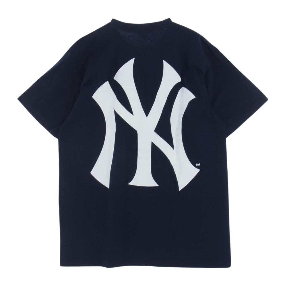 Supreme シュプリーム 15SS × New York Yankees Box Logo Tee ニューヨーク ヤンキース ボックスロゴ  Tシャツ ネイビー ブラック系 L【美品】【中古】