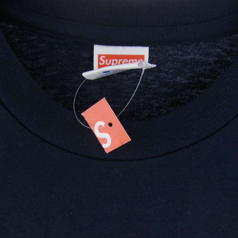 Supreme シュプリーム 15SS × New York Yankees Box Logo Tee ニューヨーク ヤンキース ボックスロゴ  Tシャツ ネイビー ブラック系 L【美品】【中古】