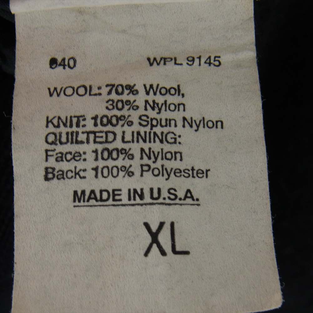 ヴィンテージ Excelled USA製 袖レザー アワード ジャケット スタジャン ブラック系 XL【中古】