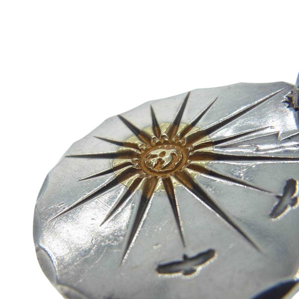 WINGROCK ウィングロック 18K 太陽 メタル タタキ ペンダントトップ  シルバー系【中古】