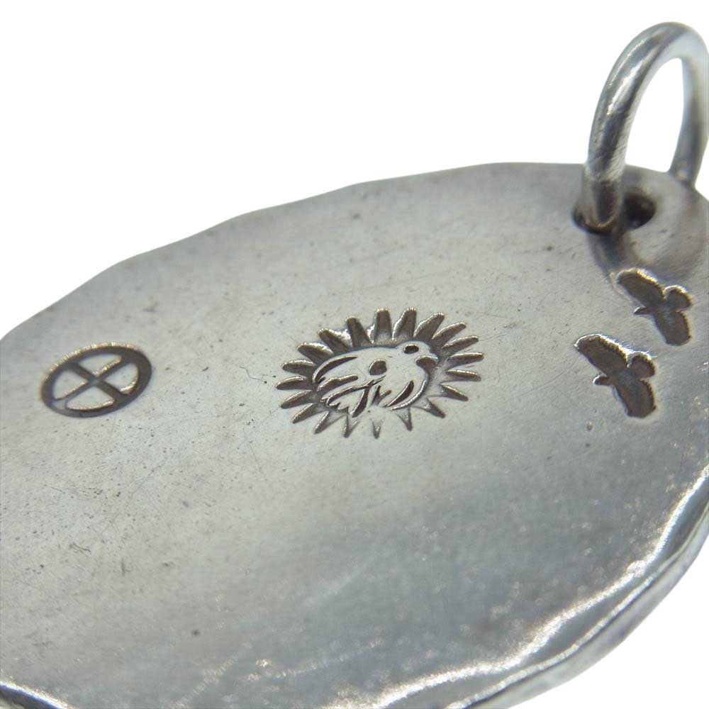 WINGROCK ウィングロック 18K 太陽 メタル タタキ ペンダントトップ  シルバー系【中古】