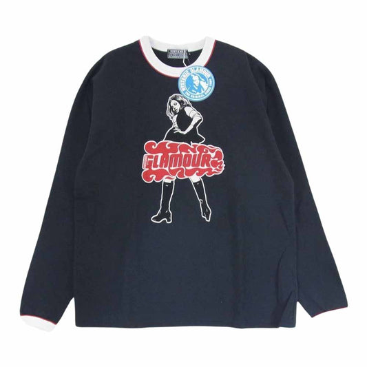 HYSTERIC GLAMOUR ヒステリックグラマー 23AW 02233CL02 VIXEN GIRL ビクセンガールプリント 長袖 Tシャツ ブラック系 L【新古品】【未使用】【中古】