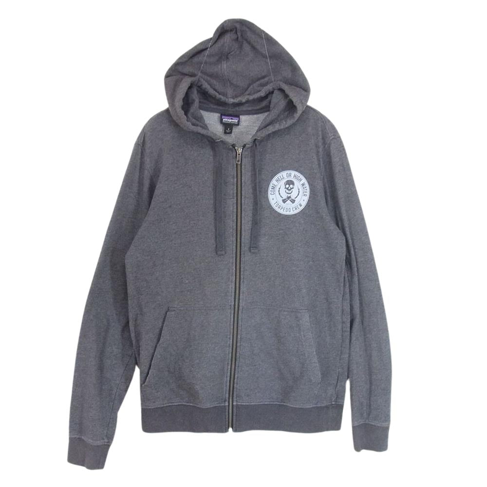 patagonia パタゴニア 15AW 39413 15年製 Torpedo Crew Lightweight Full-Zip Hooded Sweatshirt ライトウェイト フルジップ フーデッド スウェット パーカー グレー系 S【中古】