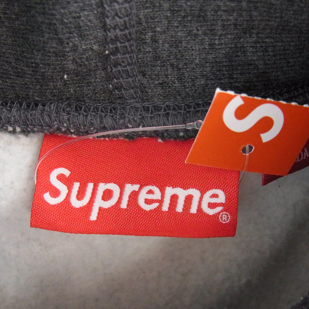 Supreme シュプリーム 21AW Small Box Hooded Sweatshirt スモールボックス フーデッド スウェットシャツ ロゴ フーディー パーカー グレー系 L【美品】【中古】
