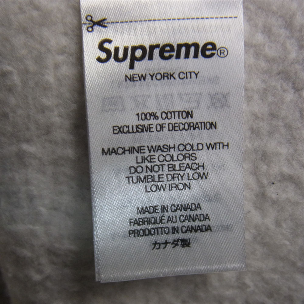 Supreme シュプリーム 21AW Small Box Hooded Sweatshirt スモールボックス フーデッド スウェットシャツ ロゴ フーディー パーカー グレー系 L【美品】【中古】
