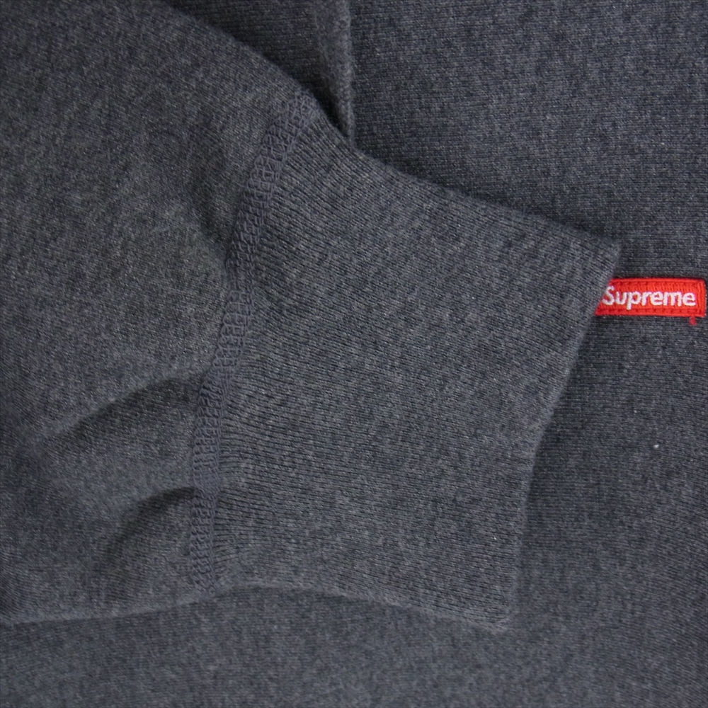 Supreme シュプリーム 21AW Small Box Hooded Sweatshirt スモールボックス フーデッド スウェットシャツ ロゴ フーディー パーカー グレー系 L【美品】【中古】