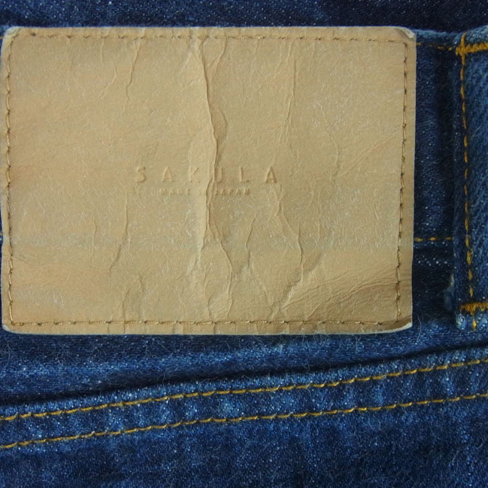 サクラ セルビッチ デニム パンツ コットン 日本製 インディゴブルー系 32【中古】