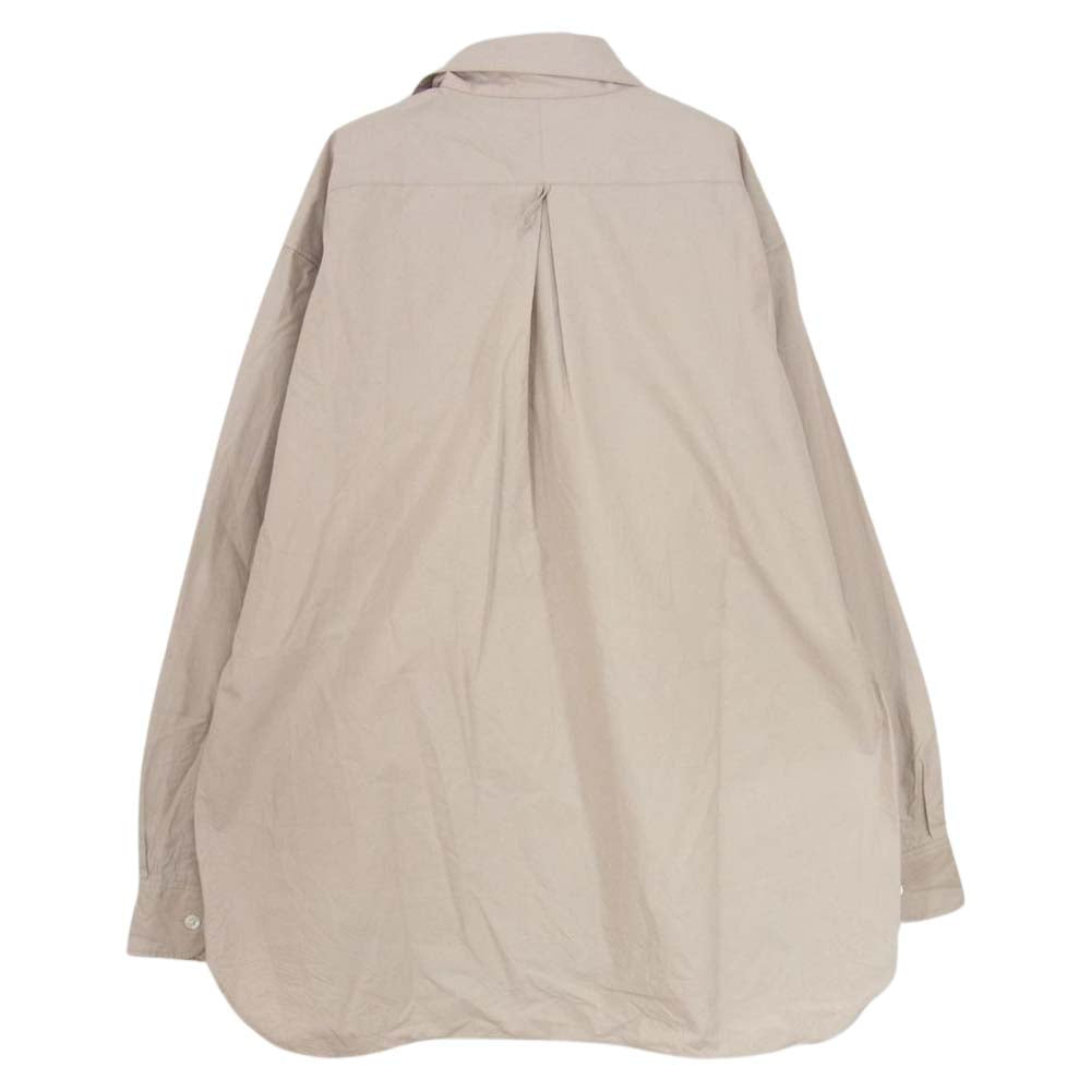 HAVERSACK ハバーザック 822347 ラウンドカラー 長袖 シャツ ライトベージュ系(COL:31) L【中古】