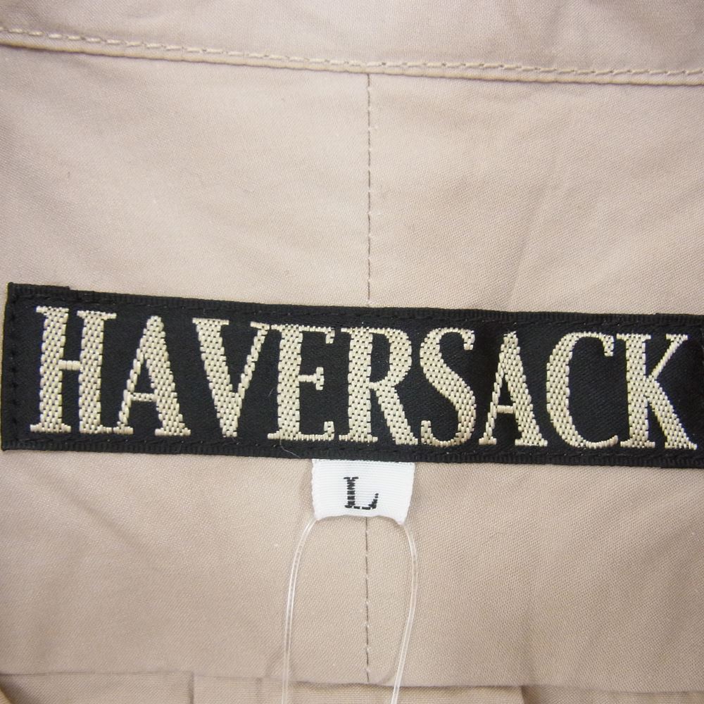 HAVERSACK ハバーザック 822347 ラウンドカラー 長袖 シャツ ライトベージュ系(COL:31) L【中古】