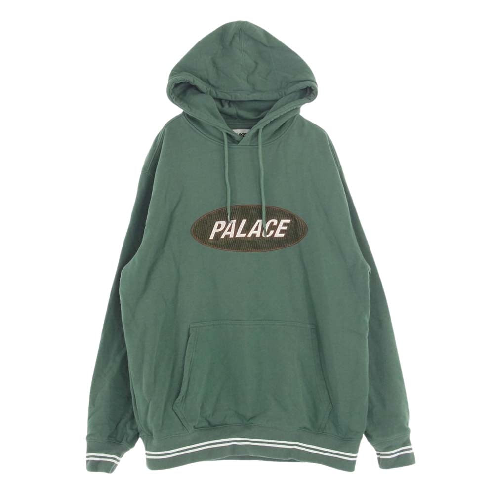 パレス スケートボード Oval Hood プルオーバ― パーカー グリーン系 L【中古】