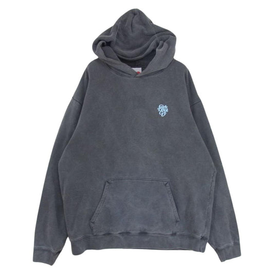 ガールズドントクライ WASHED LOGO HOODIE ロゴ プリント パーカー グレー系 XL【中古】