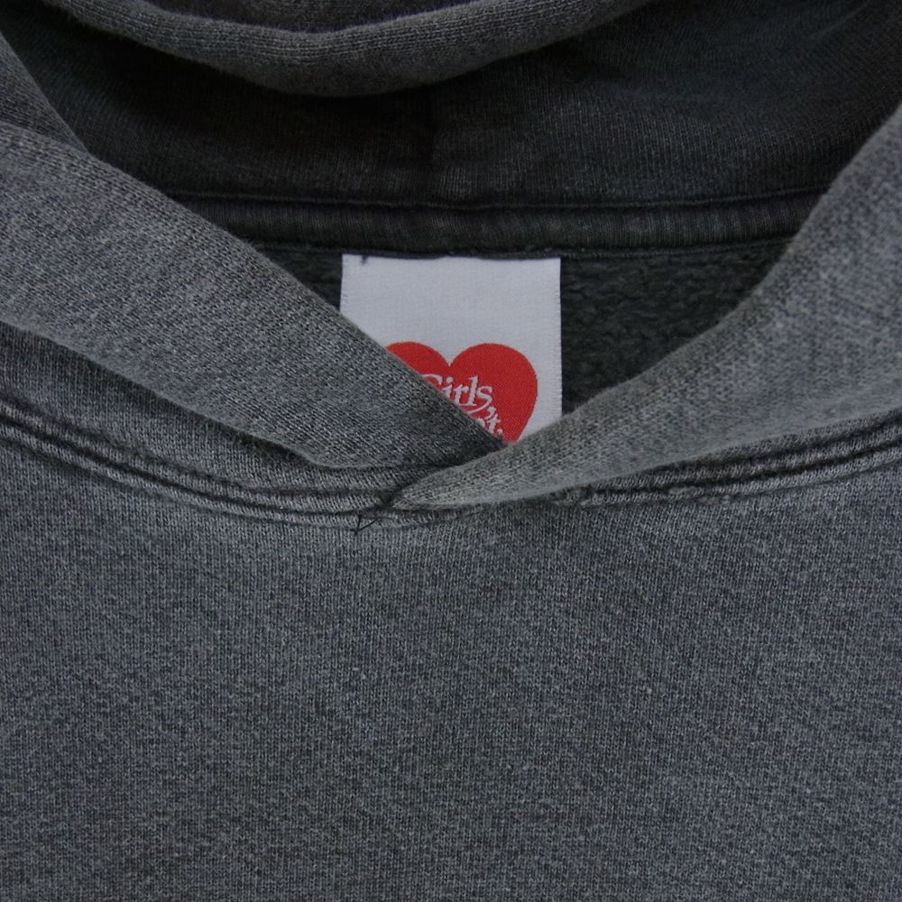 ガールズドントクライ WASHED LOGO HOODIE ロゴ プリント パーカー グレー系 XL【中古】