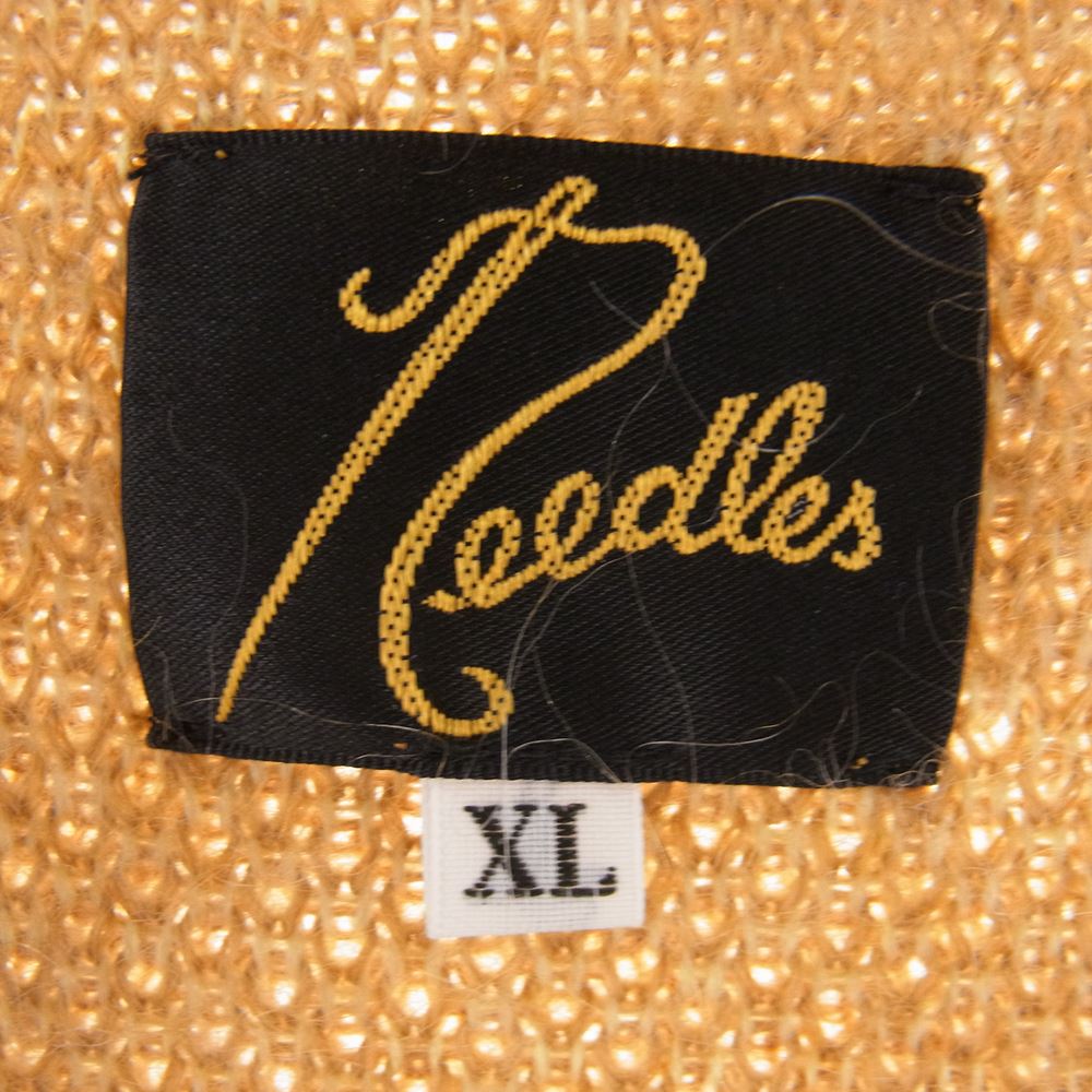 Needles ニードルス 22AW Mohair Cardigan Zigzag モヘア カーディガン ニット イエロー系 XL【中古】