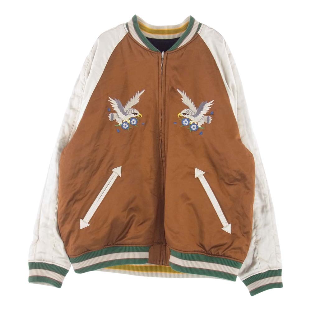 ヴァンディー ザ ピンク 世界300着限定 リバーシブル スカジャン サテン ジャケット ブラウン系 オフホワイト系 ブラック系 XL【中古】