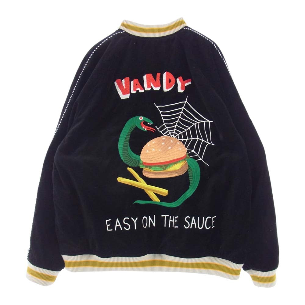 ヴァンディー ザ ピンク 世界300着限定 リバーシブル スカジャン サテン ジャケット ブラウン系 オフホワイト系 ブラック系 XL【中古】