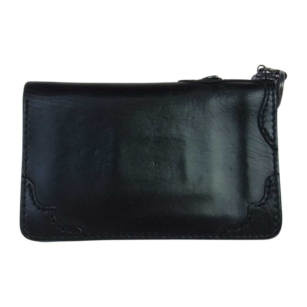 ラウドスタイルデザイン 二つ折り レザーウォレット 財布 ブラック系【中古】
