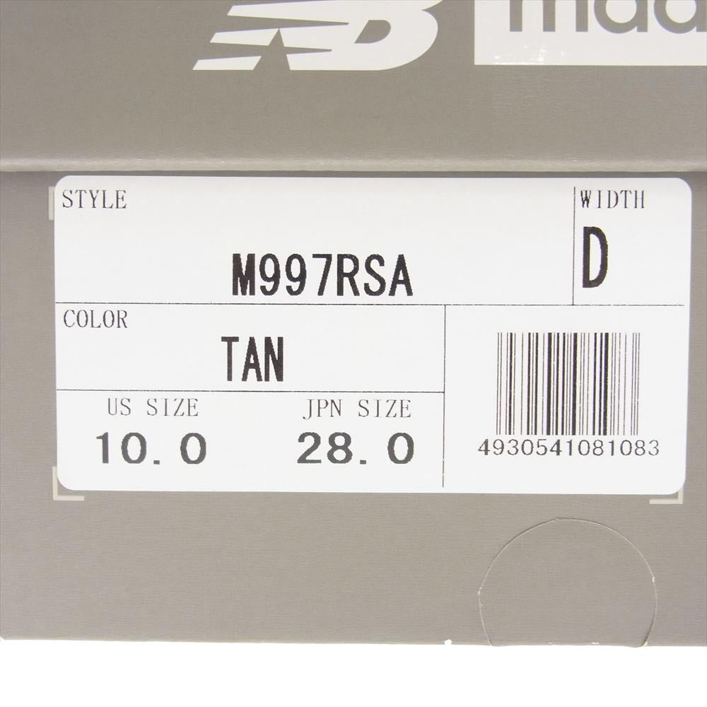 NEW BALANCE ニューバランス M997RSA  USA製 Costal Pack Beige Teal スエード ローカット スニーカー ピンク系 28cm【中古】