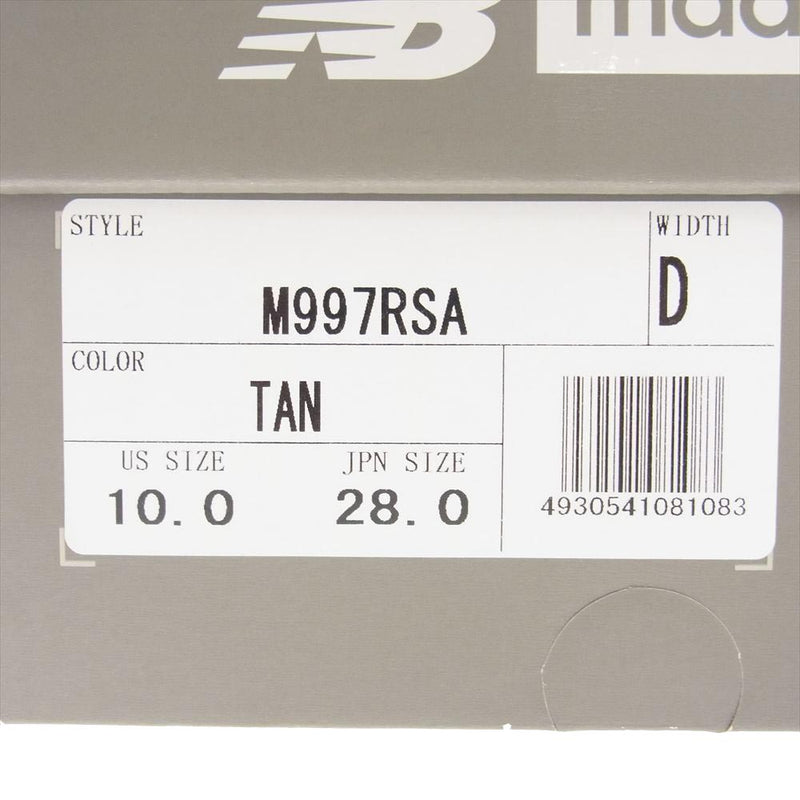 NEW BALANCE ニューバランス M997RSA  USA製 Costal Pack Beige Teal スエード ローカット スニーカー ピンク系 28cm【中古】
