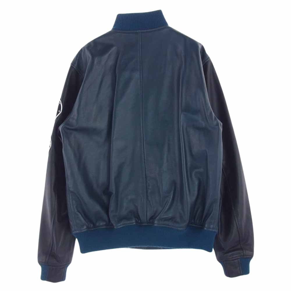 HYSTERIC GLAMOUR ヒステリックグラマー 18AW 02183LB02 ロッカーズ スタッズ ワッペン付 レザー スタジャン エメラルドグリーン系 M【中古】