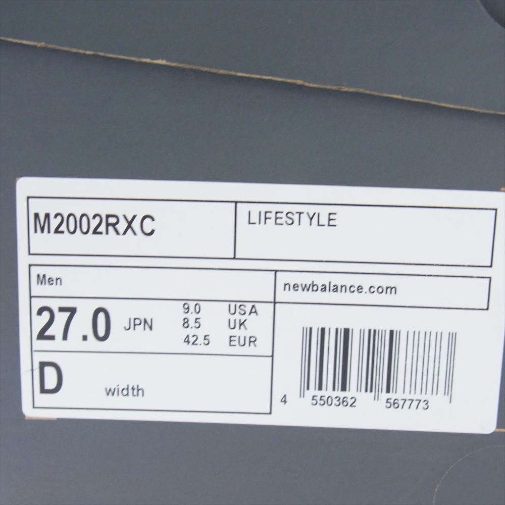 NEW BALANCE ニューバランス M2002RXC スニーカー ランニングシューズ グレー系 27cm【極上美品】【中古】