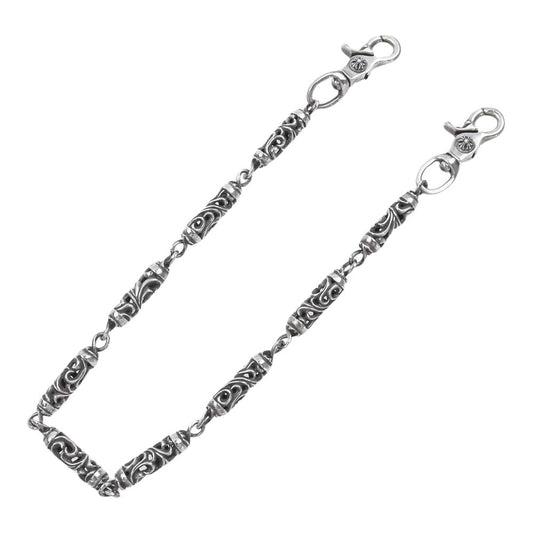 CHROME HEARTS クロムハーツ（原本無） ROLLER C/R LONG-T 2クリップ ローラー ウォレットチェーン 9リンク シルバー系【中古】