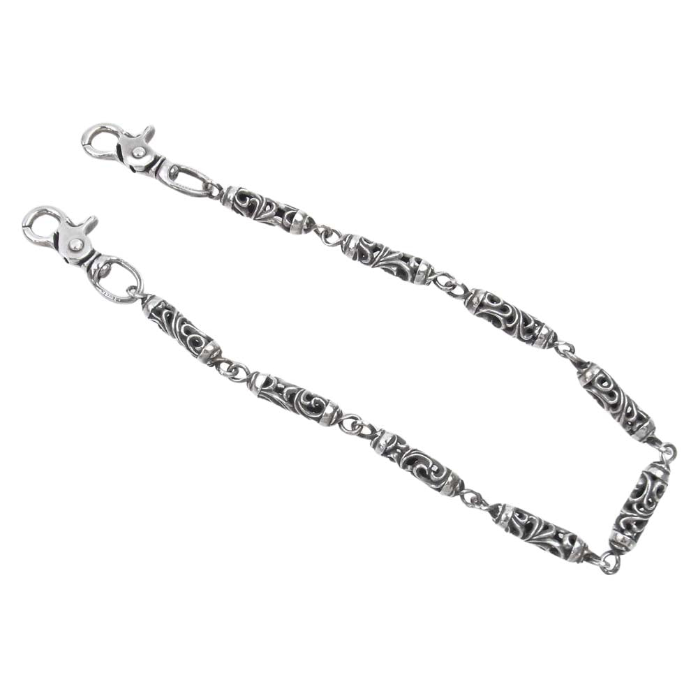 CHROME HEARTS クロムハーツ（原本無） ROLLER C/R LONG-T 2クリップ ローラー ウォレットチェーン 9リンク シルバー系【中古】