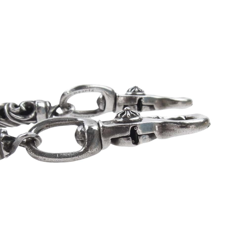 CHROME HEARTS クロムハーツ（原本無） ROLLER C/R LONG-T 2クリップ ローラー ウォレットチェーン 9リンク シルバー系【中古】