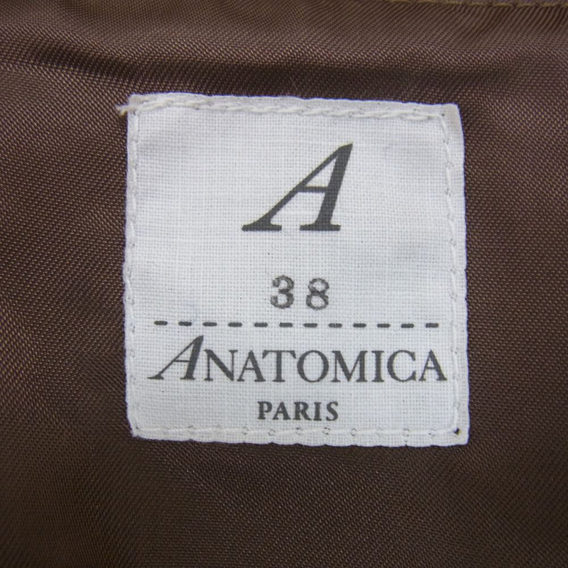 ANATOMICA アナトミカ 530-562-05 チェック ウール ジャケット カーキ系 38【美品】【中古】