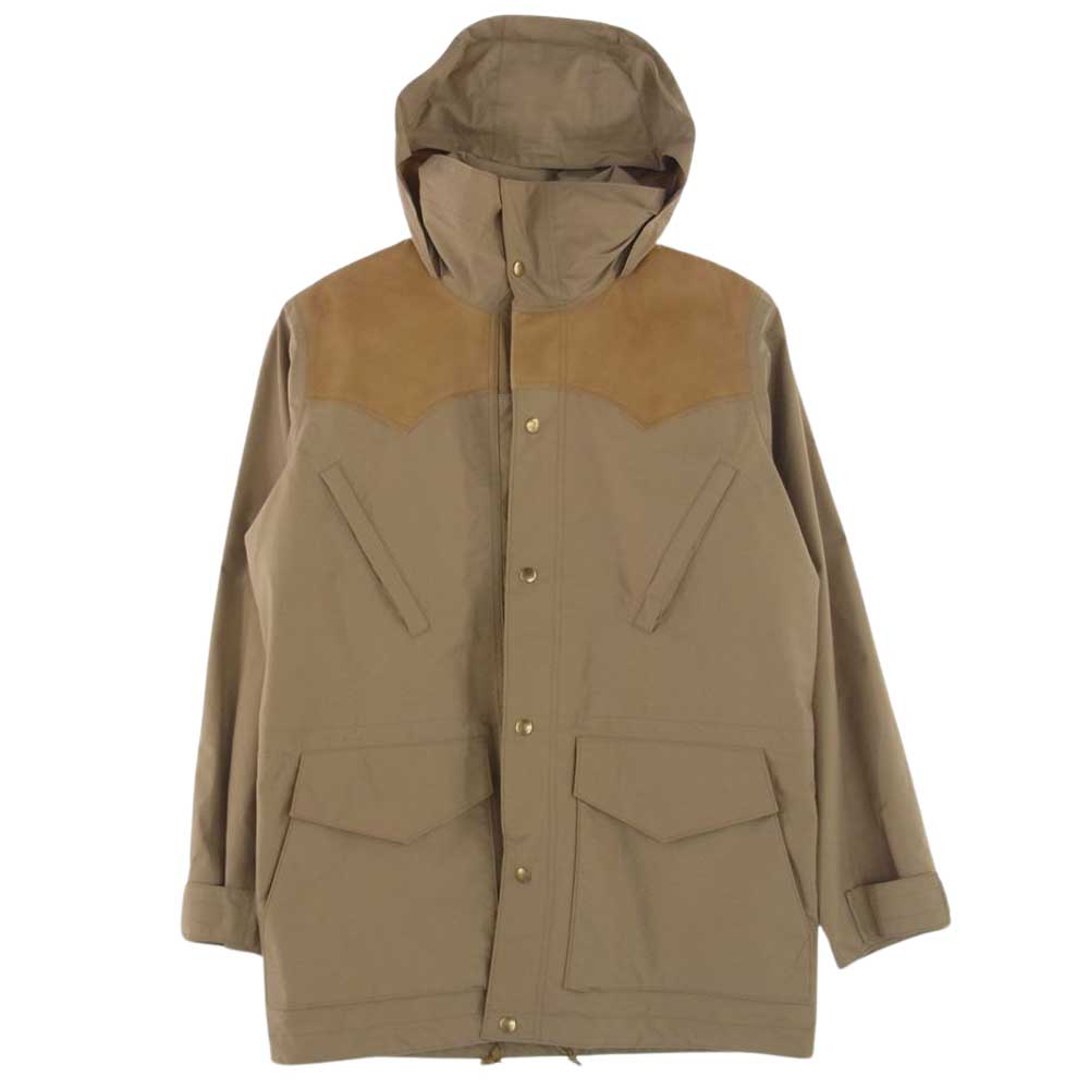 ロッキーマウンテンフェザーベッド RMFB MOUNTAIN PARKA for ANATOMICA アナトミカ別注 MOUNTAIN PARKA レザーヨーク切替 マウンテンパーカー ベージュ系 38【中古】