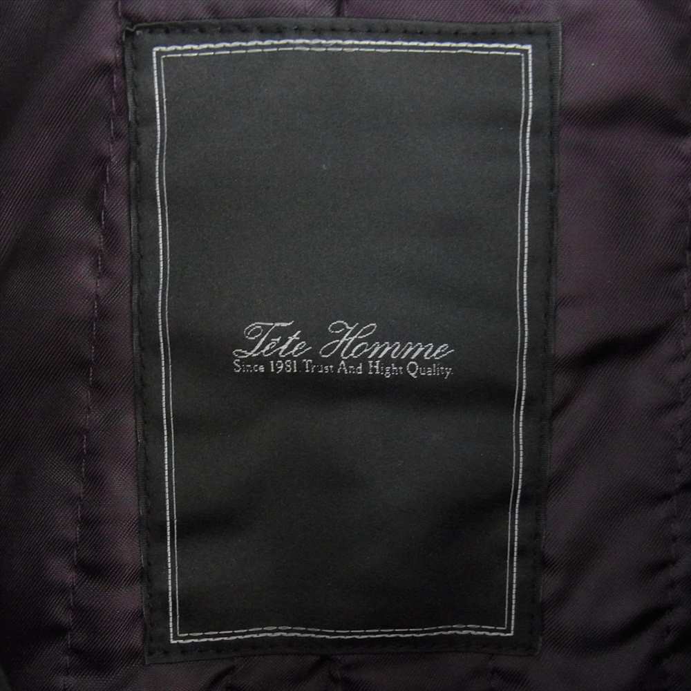 テットオム シングル ライダース ジャケット ブラック系 ５【中古】