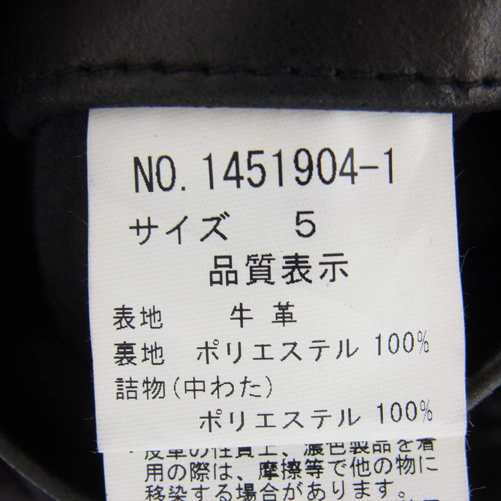 テットオム シングル ライダース ジャケット ブラック系 ５【中古】