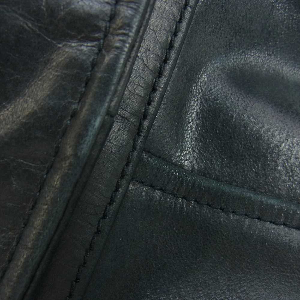 テットオム シングル ライダース ジャケット ブラック系 ５【中古】