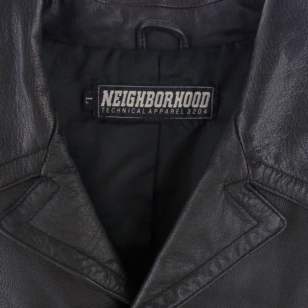 NEIGHBORHOOD ネイバーフッド 初期 スカルタグ ディアスキン レザー ジャケット ブラック系 L【中古】