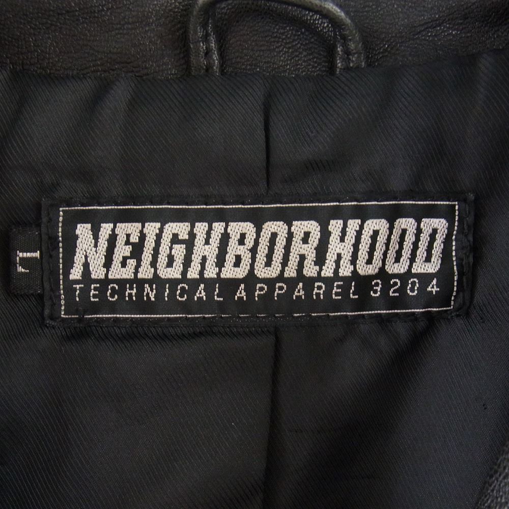 NEIGHBORHOOD ネイバーフッド 初期 スカルタグ ディアスキン レザー ジャケット ブラック系 L【中古】