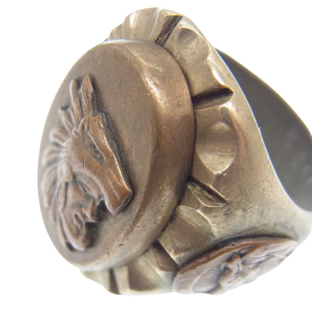 ヴィンテージ メキシカン リング オーバル ゴールド系 25号【中古】