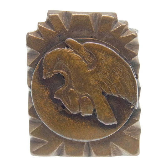 メキシカン リング スクエア ゴールド系 21号【中古】