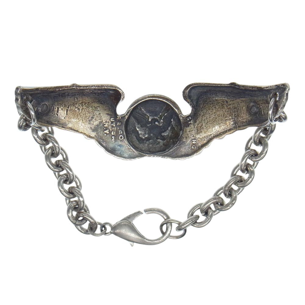 米陸軍航空隊 ヴィンテージ 40s エアクルーウィング カスタム ブレスレット シルバー系【中古】