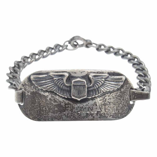 米軍陸軍航空隊 ヴィンテージ 40s エアクルー章 カスタム ブレスレット シルバー系【中古】
