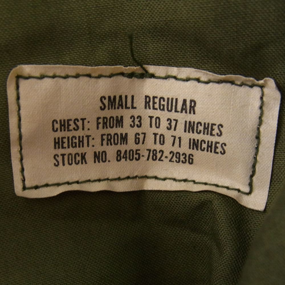 米軍 ヴィンテージ 60s 2nd M-65 ジャングルファティーグジャケット カーキ系 S【中古】