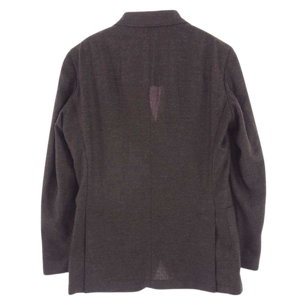 ブルーエグリージオ U3AJ06 RING JACKET リングジャケット ウール シルク 段返り 3B テーラードジャケット ブラウン系 44-8Drop【中古】